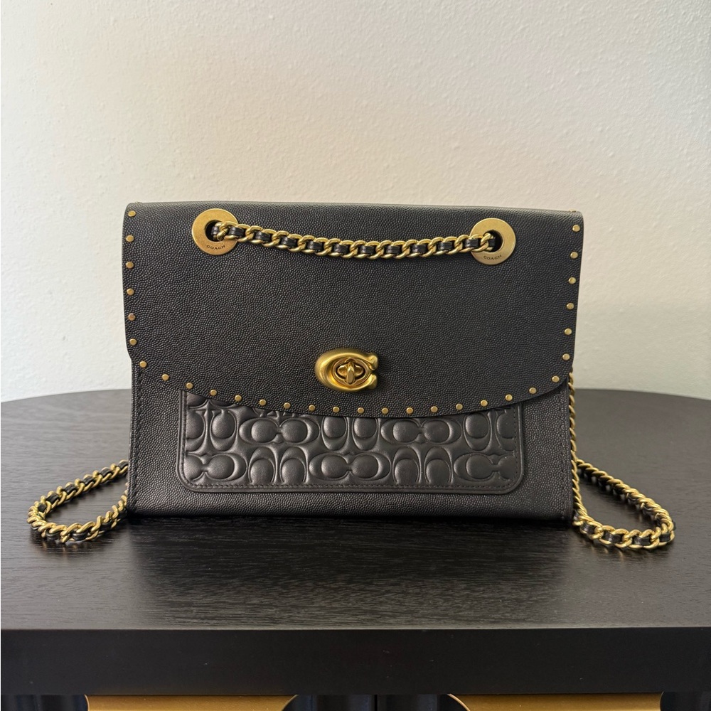 Authentic Coach Parker Signature Leather with Rivets